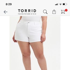 White Jean Shorts